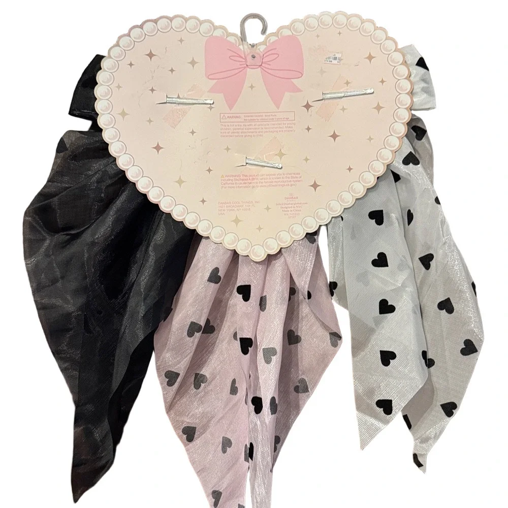 Fairy Tails Heart Bow Set of Three NWT